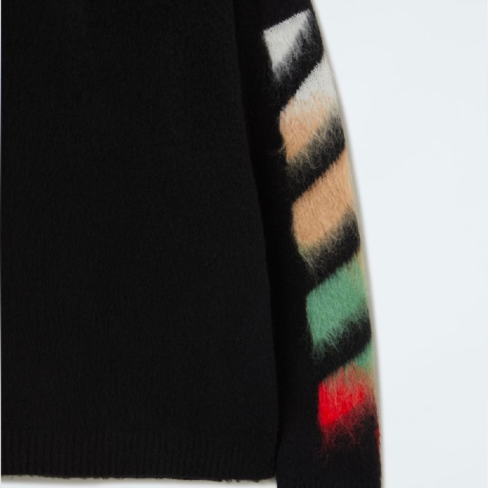 Off-Withe Brushed Wool Sweater - image 4